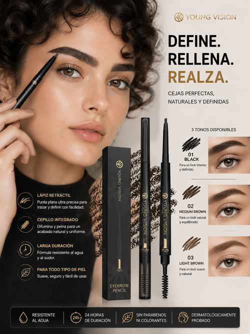 Lápiz de Cejas 3 en 1 Brow